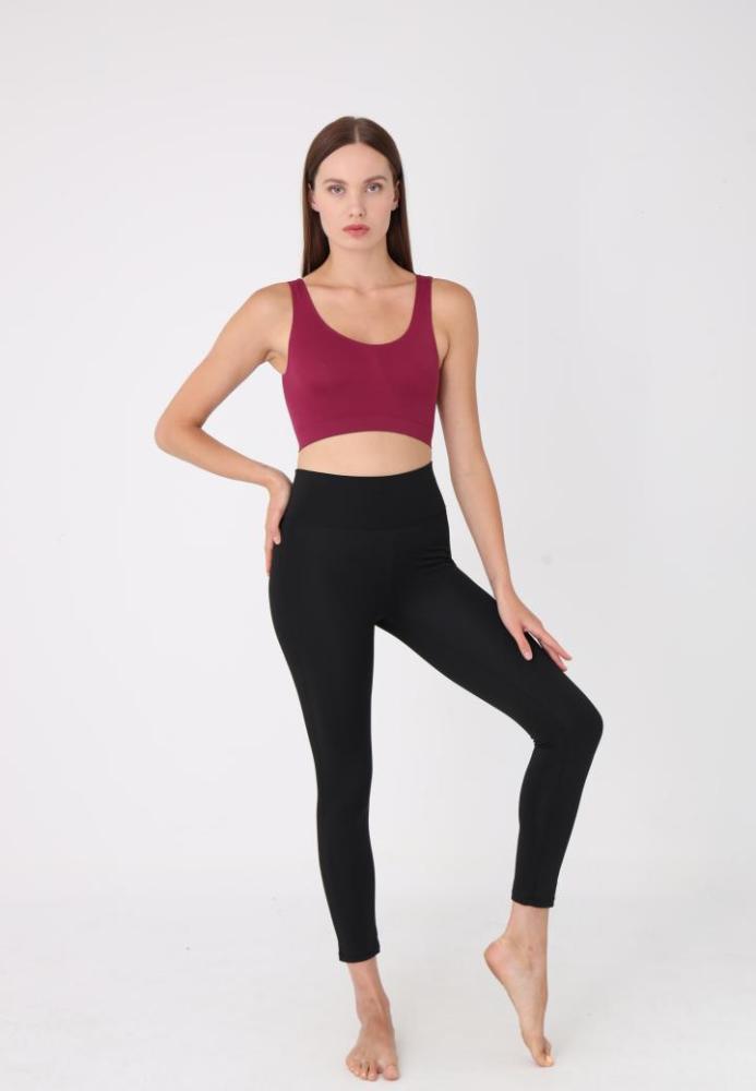 Bustieră Lejeră cu Bretele Late – Fără Push-up,Culoare Bordo,Engros